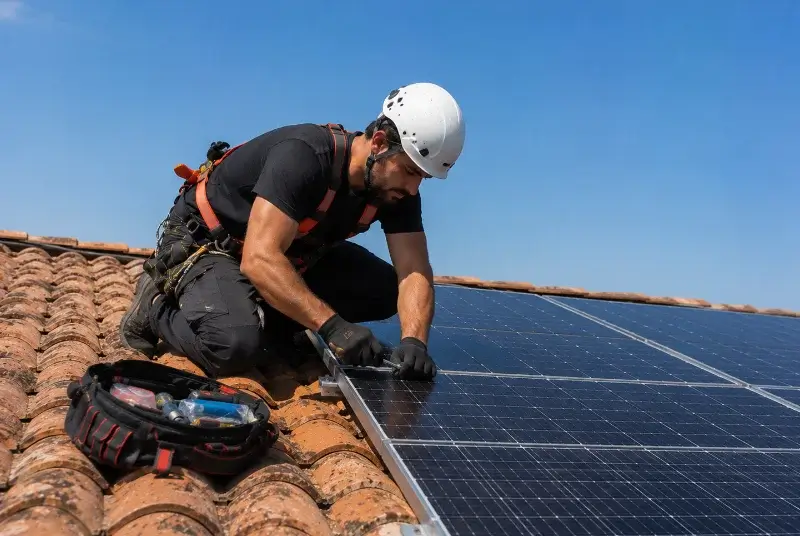 Maintenance et monitoring de panneaux solaires à Grigny